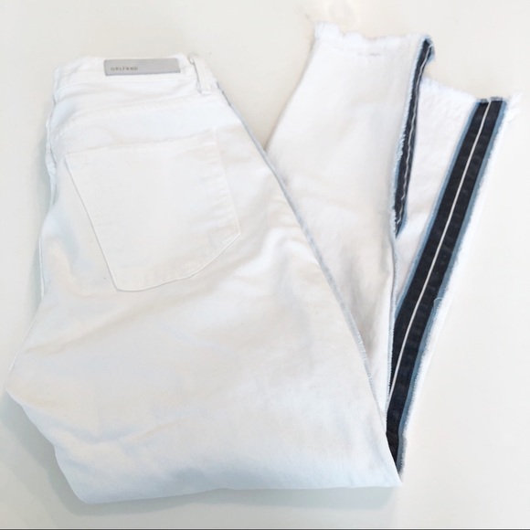 GRLFRND Karolina Hi Rise Side Stripe White Jeans - Picture 8 of 8